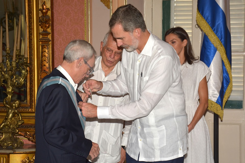 King of Spain honors Havana´s historian, Eusebio Leal